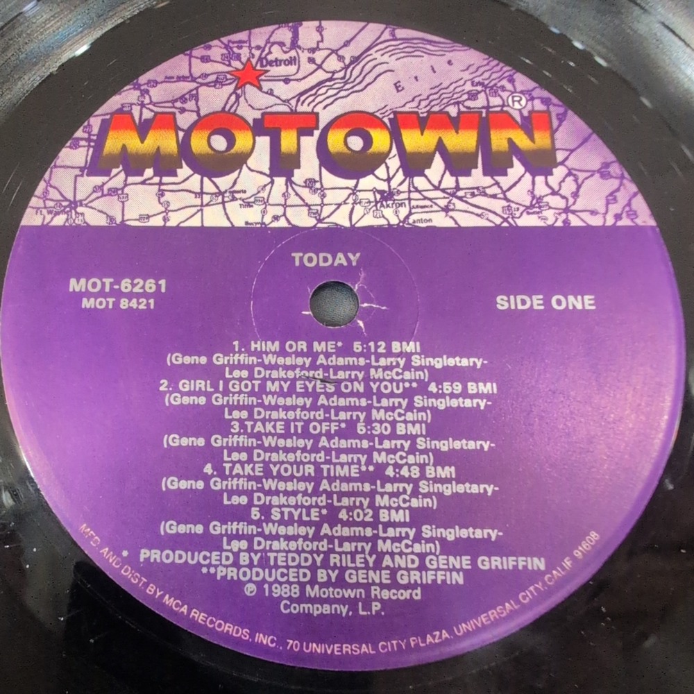 Today Self-Titled Vinyl LP 1988 Motown MOT-6261 Teddy Riley New Jack Swing VG - Picture 8 of 8